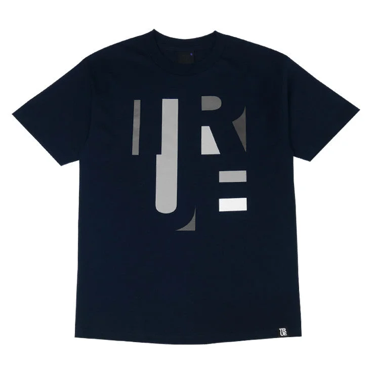 Midnight Madness Mens True Abstract T-Shirt Navy