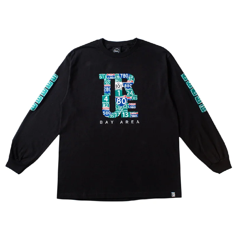 Stock Clearance Mens True Bay Area Long Sleeve T-Shirt Black