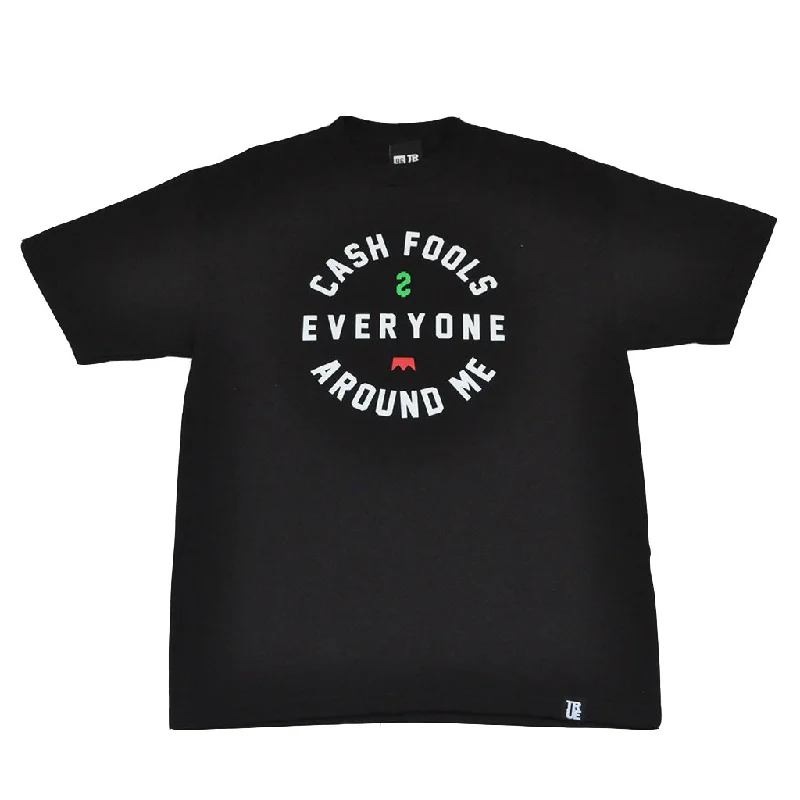 Final Clearance Mens True Cash Fools T-Shirt Black
