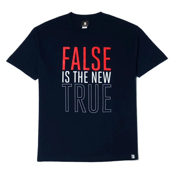 Daily Specials Mens True False Is T-Shirt Navy