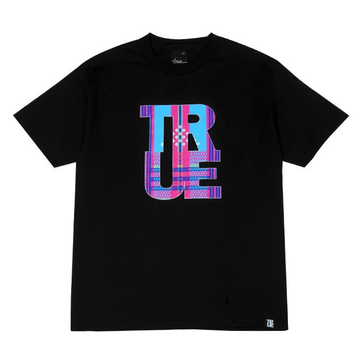 Steals and Deals Mens True Ifugao T-Shirt Black/Pink/Teal
