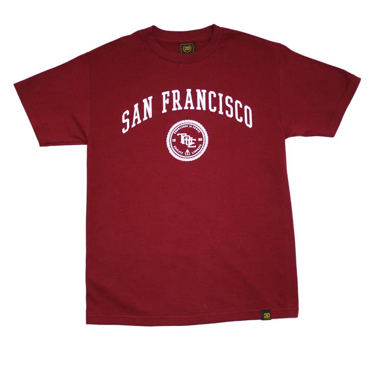 Closeout Sale Mens True Knowledge T-Shirt Burgundy