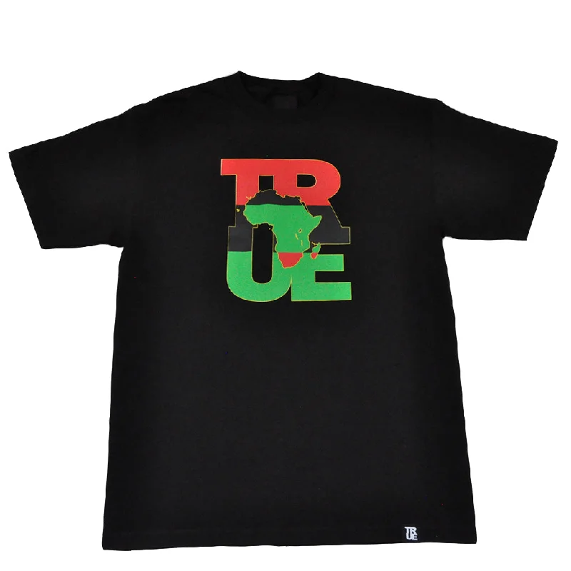 Weekend Bargains to Celebrate Mens True Logo Africa T-Shirt Black
