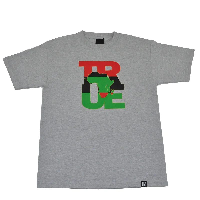Weekend Offers That Amaze Mens True Logo Africa T-Shirt Heather Grey