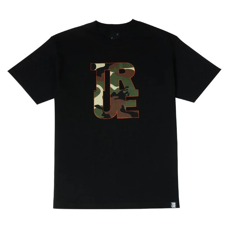 Weekend Discounts to Delight Mens True Logo Camo T-Shirt Black