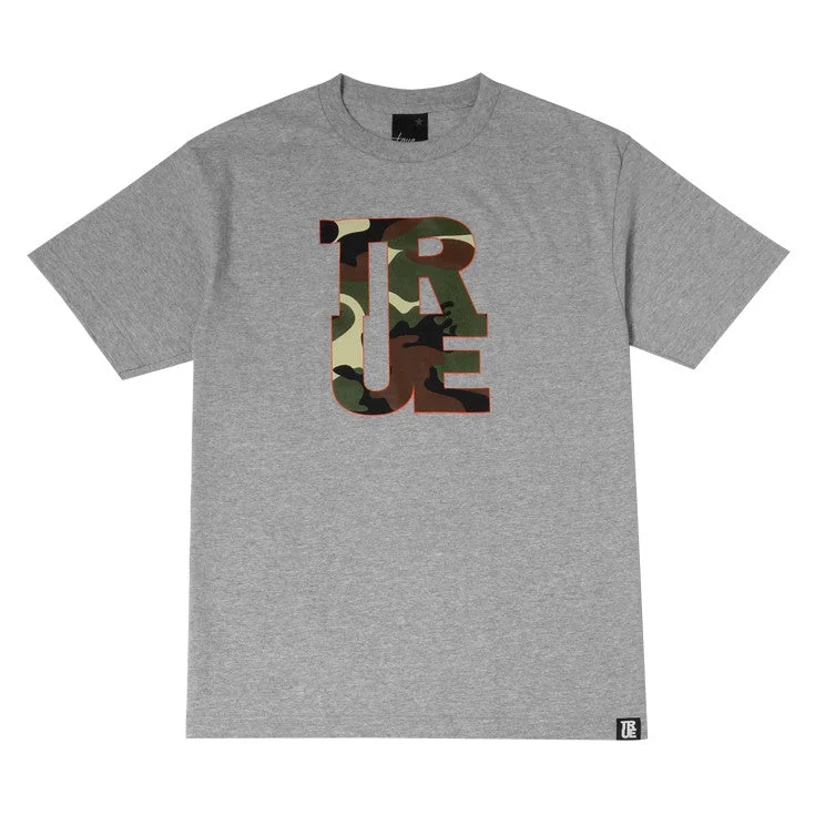 Weekend Offers You Can't Ignore Mens True Logo Camo T-Shirt Heather Grey