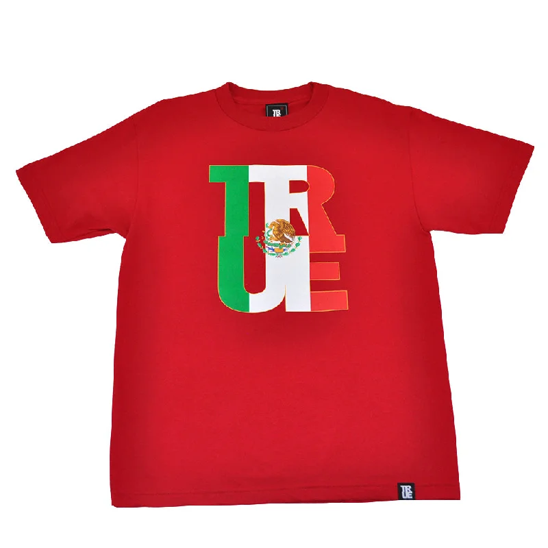 Price Reduction Mens True Logo Fill Mexico T-Shirt Red