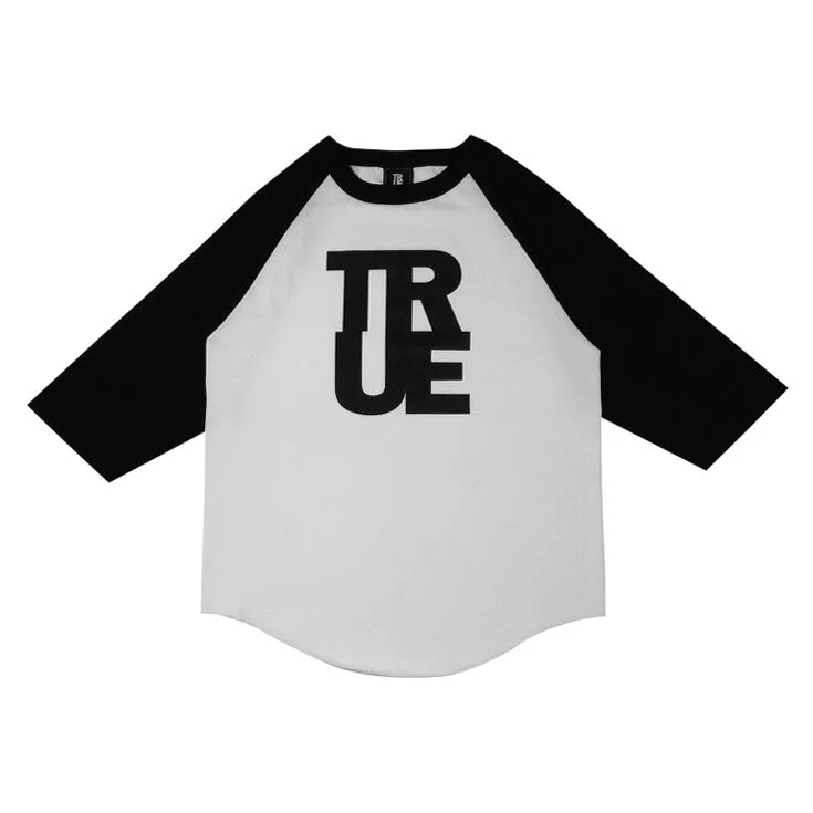 Act Now Mens True Logo Raglan T-Shirt White/Black