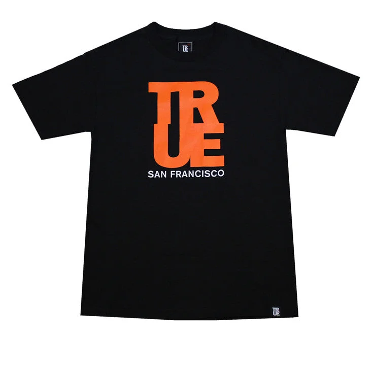 Closeout Mens True Logo SF T-Shirt Black / Orange