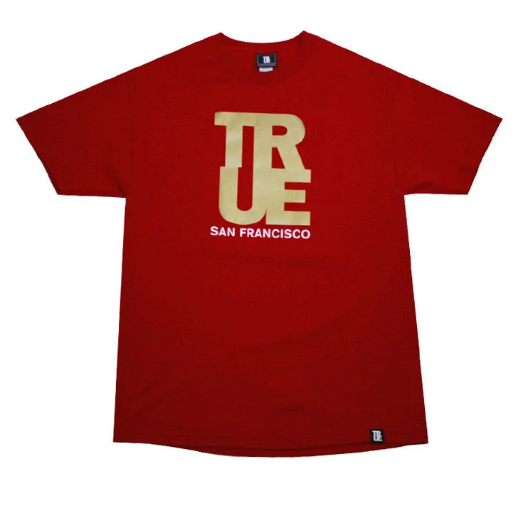 Can't Miss Mens True Logo SF T-Shirt Red / Gold