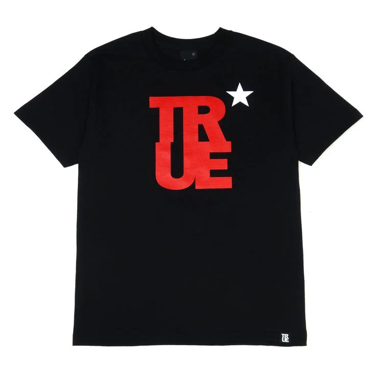 Special Buy Mens True Logo Star T-Shirt Black/Red