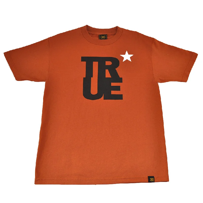 Today Only Mens True Logo Star T-Shirt Texas Orange