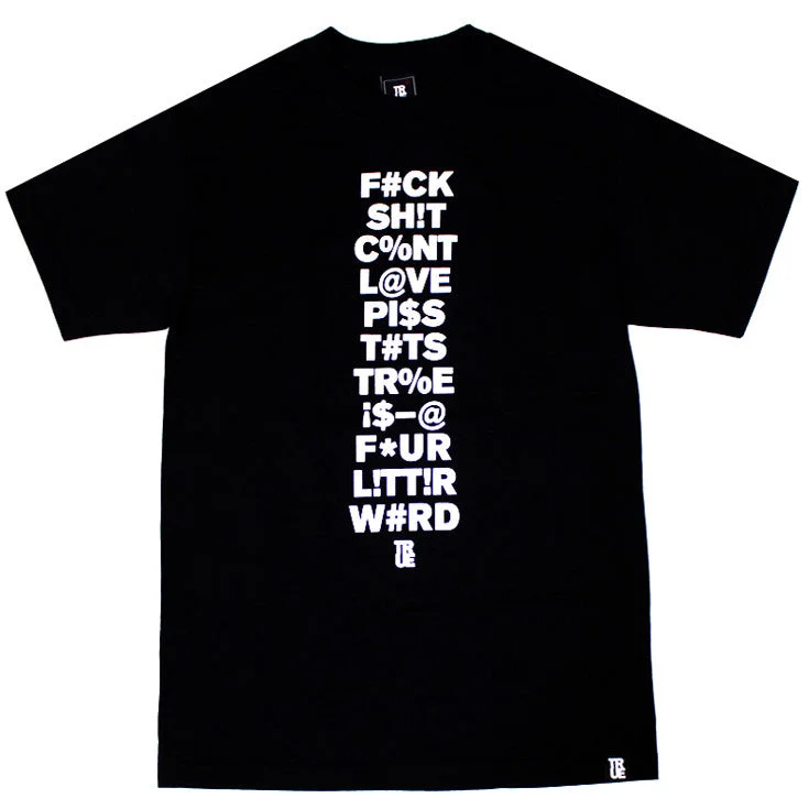 The Best Prices Mens True Four Letter T-Shirt Black