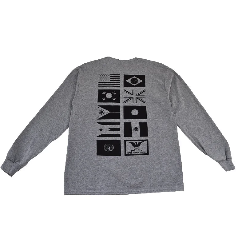 Special Offer Mens True Nations Long Sleeve Pocket T-Shirt Heather