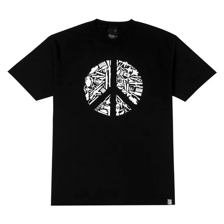 Closeout Deal Mens True No Peace T-Shirt Black
