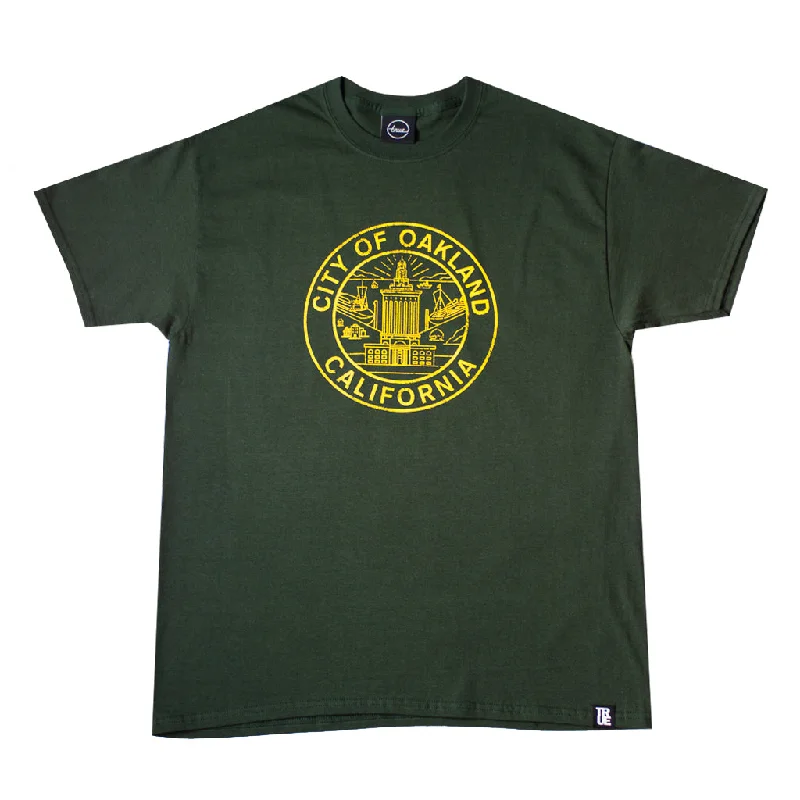 Value Deals Mens True Oakland Seal T-Shirt Green