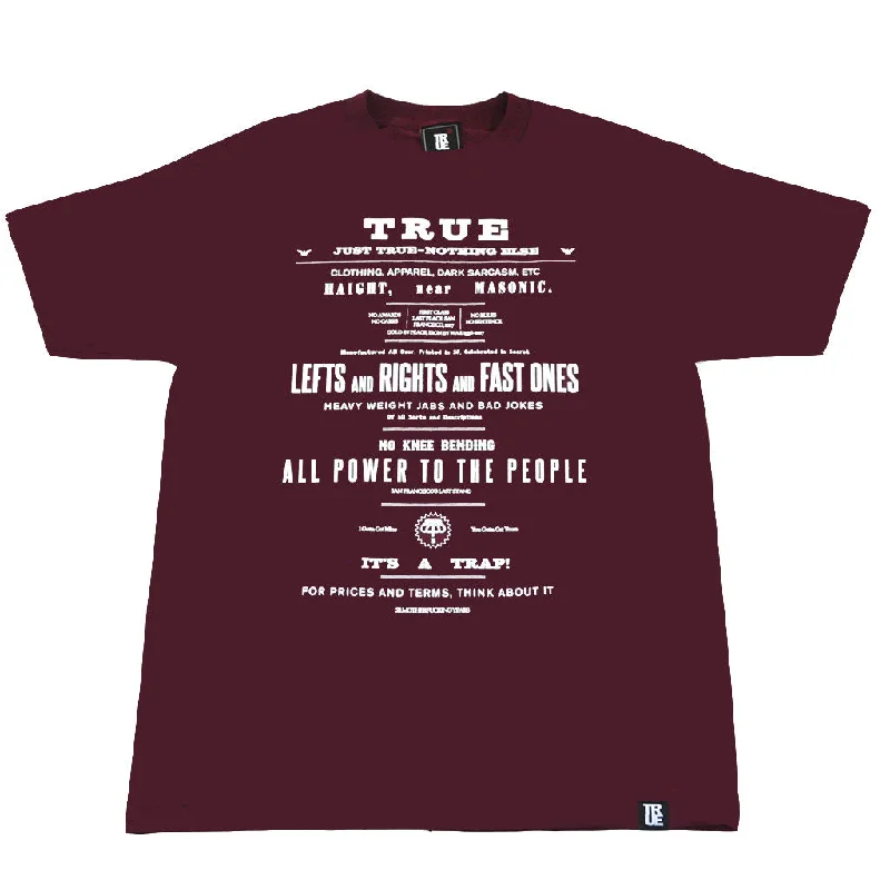 The Best Prices Mens True Old Ad T-Shirt Burgundy