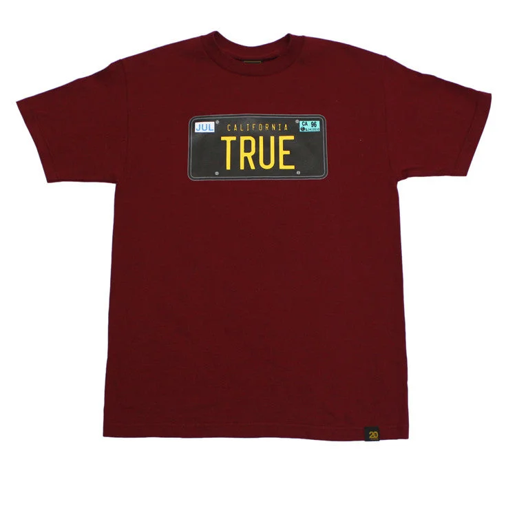 Midnight Sale Mens True Plate T-Shirt Burgundy