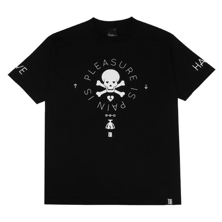 Top Pick Mens True Pleasure Pain T-Shirt Black