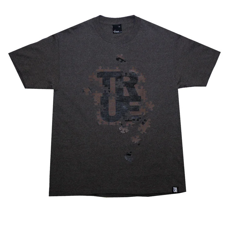 Best Bargains Mens True Puzzle T-Shirt Brown
