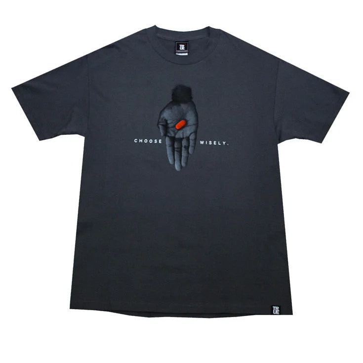 Bargain Prices Mens True Red Pill T-Shirt Charcoal