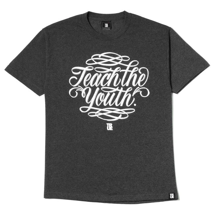 Unmissable Offer Mens True Teach The Youth T-Shirt Charcoal