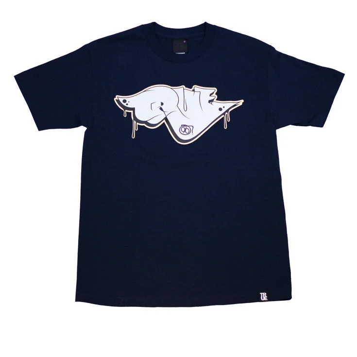 Bargain Blast Mens True Throwie T-Shirt Navy