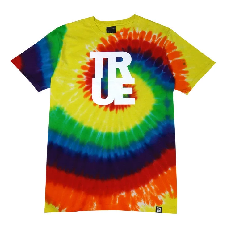 Shop and Save Mens Logo Tye-Dye T-Shirt Multi