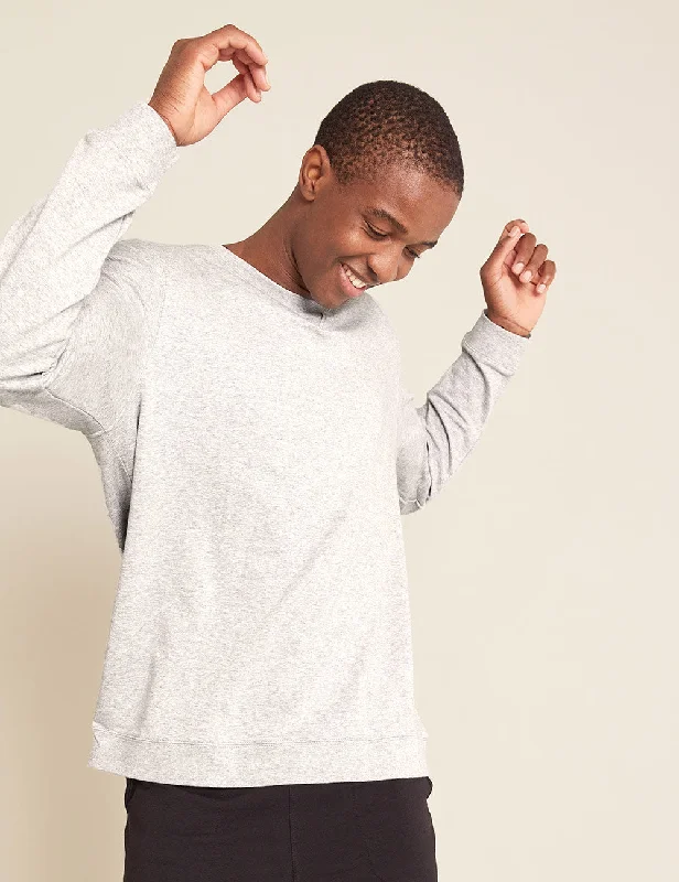 Weekend Deals That Sizzle Men's Weekend Crew Pullover - Light Grey Marl