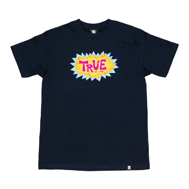 Price Buster Men's Yo True True T-Shirt Navy