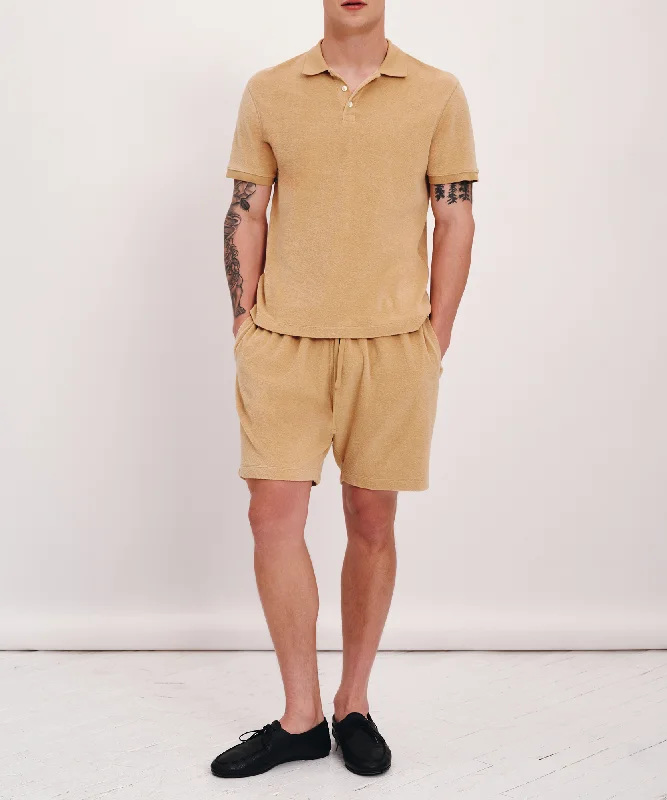 Weekend Bargains to Savor Towel Terry Shorts - Sand Castle