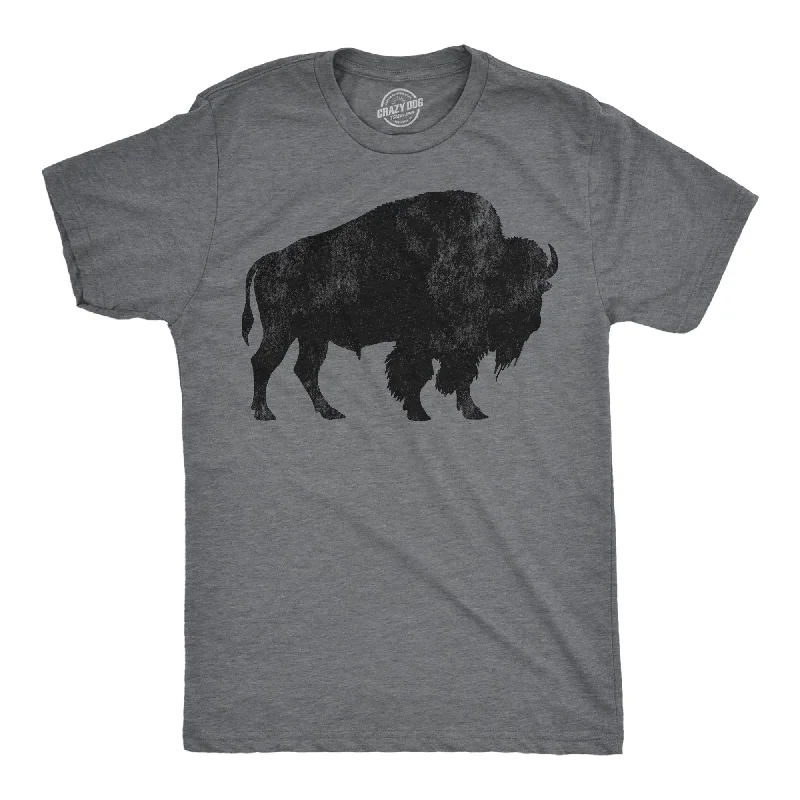 Great Deals Standing Buffalo Silhouette Men's T Shirt