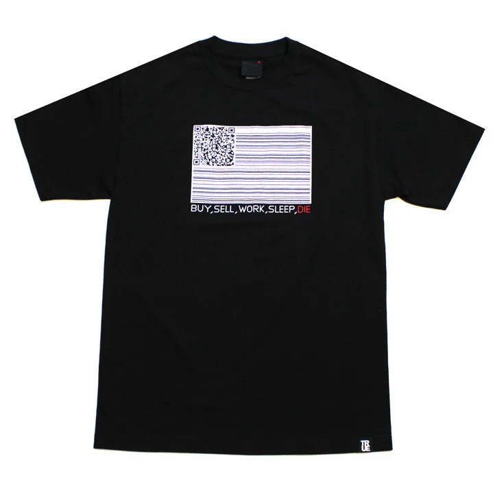 Online Only True Mens Buy Sell Die T-Shirt Black