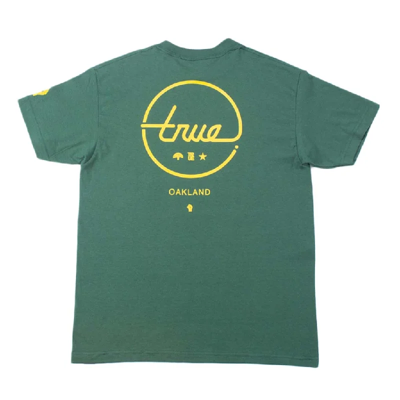 Huge Discounts True Men's Circle Darkside Oakland T-Shirt Green