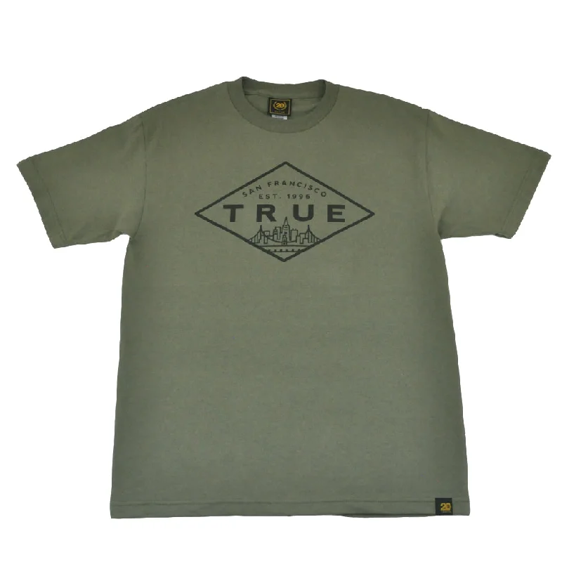 Don't Wait True Mens Established Basic T-Shirt Olive